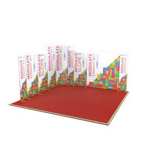 4m x 4m Deluxe L Shaped Modulate Display Stand