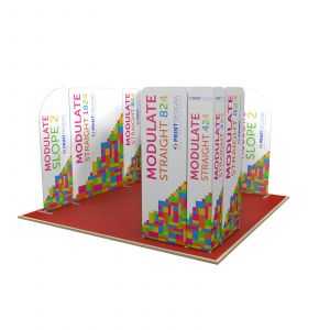4m x 4m Full Stand L Shaped Modulate Display Stand