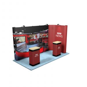 2M x 4M L Shaped Linked Exhibition Stand