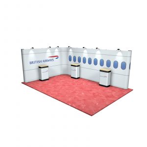 4M x 6M L Shaped Linked Exhibition Stand