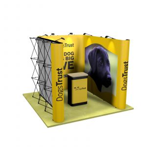 3M x 3M U Shaped Pop Up Linked Exhibition Stand