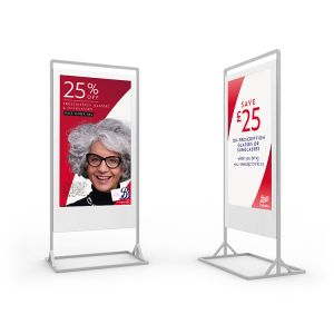 Super Slim Freestanding Double Sided Digital Poster