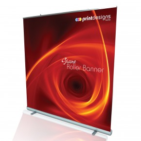 An example roller banner stand