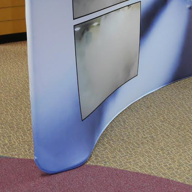 A photo showing the old version of the TEXStyle Curved Display frame corner