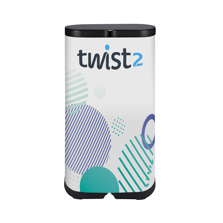 Twist Hard Case with double size table top and printed graphic panel